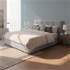 Veriaffari.it Letto Matrimoniale contenitore Ascoli 180x208x127H tessuto Enjoy grigio