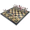 Italfama Scacchi Italiani Napoleone + Scacchiera In Ecopelle Oro/Nero 33