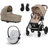 Cybex - Trio Balios S Lux con Cloud G I size, Almond Beige + Cloud G I-Size Fog Grey