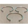 BRACCIALI ACCIAIO Argentato Rigido a Manetta Silver Bracelet Lotto