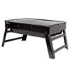 AKTIVE 63032 Barbecue portatile a carbone in acciaio nero e rettangolare, pieghevole, dimensioni 43 x 29 x 22 cm, con manico, facile da trasportare, griglia campeggio, terrazza, balcone