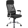 Archimede E8206HK, Houston Poltrona Presidenziale, Nero, 65 x 62 x 126 cm