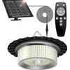 YACAISI Lampade solari interne per capannoni, lampada solare con sensore di movimento a 4 modalità luminose, lampada sospesa solare per esterni impermeabile con telecomando, ideale per capannoni, gazebo