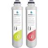 smardy blue 2in1 Set di Filtri di Ricambio per Osmosi miran, xiva | Set completo per il cambio filtro ogni 6 mesi, mantiene costante la qualità dell'acqua dei sistemi ad osmosi