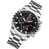 Generic Orologio da polso analogico da uomo, in acciaio inox, con quadrante grande, impermeabile, lancette luminose, orologio classico per riunioni, occasioni formali, viaggi e stile quotidiano