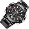 Generic Orologio da polso da uomo alla moda, analogico digitale, elegante display luminoso, comodo cinturino regolabile, design resistente e durevole, uso quotidiano, per sport, casual, formale, ufficio
