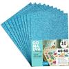 m-office Fogli di Gomma Eva Colorata Glitterata, Gomma Crepla per Scrapbooking, Scuola, Cartoncini Creativi, Lavoretti, Torte Scenografiche, Scuola o Progetti Artistici 40x60cm m-office (Azzurro chiaro, 10uds)