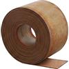 Relaxdays Bordo per Prato 10 m x 15 cm, Metallo, Effetto ruggine, Rotolo, Flessibile aiuole