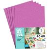 m-office Fogli di Gomma Eva Colorata Glitterata, Gomma Crepla per Scrapbooking, Scuola, Cartoncini Creativi, Lavoretti, Torte Scenografiche, Scuola o Progetti Artistici 40x60cm (Rosa, 5uds)