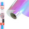 Siser Holographic Rainbow , 30cm x 0,5mt, Vinile Termotrasferibile Termoadesivo Olografico per la Personalizzazione dei Tessuti, Abbigliamento e Accessori, Hobby Creativi, Facile da Tagliare