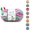 Gründl Hot Socks Madena - Lana per calze in 75% Lana vergine (superwash) e 25% Poliammide, Made in Italy, 4 Filati per calzini, 100 g/420 m, spessore ago: 2,5 mm - 3 mm, 1 x 100 g), colore laguna