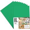 m-office Fogli di Gomma Eva Colorata, Gomma Crepla per Scrapbooking, Scuola, Cartoncini Creativi, Lavoretti, Torte Scenografiche, Scuola o Progetti Artistici 40x60cm (Verde, 20 uds)