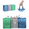 YOUNG DA Sacchetti riutilizzabili per pattumiere per la cucina di casa, giardino, organizer per la raccolta differenziata dei rifiuti riciclabili Contenitore per scomparti impermeabile (3 pezzi)