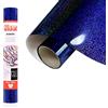 SISER Holographic Royal Blue, 30cm x 0,5mt, Vinile Termotrasferibile Termoadesivo Olografico per la Personalizzazione dei Tessuti, Abbigliamento e Accessori, Hobby Creativi, Facile da Tagliare