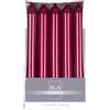 DONAU HOME Set di candele a bastoncino laccate lisce/rosso metallizzato, 10 pezzi in cartone, 17 x Ø 2 cm, non profumate, cilindriche/da tavola, per decorare il soggiorno, il bagno, 6 ore di durata