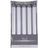 DONAU HOME Set di candele a bastoncino/argento laccate lisce, 10 pezzi in scatola, 17 x Ø 2 cm, non profumate, cilindriche, per decorare il soggiorno, il bagno, 6 ore di durata