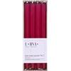 DONAU HOME Set di 4 candele lunghe a coste, 30 x Ø 2,25 cm, senza profumo, candele da tavola, per decorare il soggiorno, il bagno, 10 ore di durata