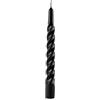 Cereria Di Giorgio - 6 Candele Tortiglione - Ø 2.2 cm h. 21 cm - Nero