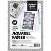 Paperfuel PF800203 - Carta ad acquerello, formato A4, 300 g/m², carta strutturata, 10 fogli per pittura ad acquerello, lettering a mano e pennello lettering
