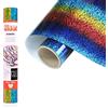 SISER Holographic Multi, 30cm x 0,5mt Vinile Termotrasferibile Termoadesivo Glitter Riflettente per la Personalizzazione dei Tessuti, Abbigliamento e Accessori, Hobby creativi, Facile da Tagliare