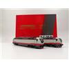 ACME 60640 E402 158 + E402 144 Set 2 E402B livrea "Frecciabianca 2" bianco/grigi