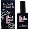 La Rosa Productos Profesionales LaRosa GEL COSTRUTTORE per unghie 7-in-1 in Flacone - BUILDER GEL Ricostruzione unghie 15ml - ROSA TENUE