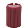 Candela LED Lounge a Cilindro con Miniled Luce Calda Rossa H10 cm | EDG