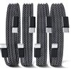 YISH Cavo USB C to USB C 60W：[0.5M+1M+1M+2M] PD3.0 Cavo USB Type C to Type C Ricarica Rapida 4Pezzi Nylon Intrecciato Cavo Tipo C-C Filo Caricatore per iPhone 17 16 15 Samsung S25 S24 iPad MacBook