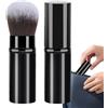 Frfik Pennello per trucco - pennello portatile per fondotinta, pennelli cosmetici telescopici da viaggio | Pennellos retrattile con tubo in alluminio e fibre sintetiche morbide, applicatore leggero per fard