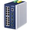 PLANET PLANET IP30 Industrial L3 16-Port Gestito Gigabit Ethernet (10/100/1000) Alluminio, Blu IGS-6325-16T4X