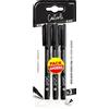 Casterli - Pennarelli indelebili punta sottile 0,4 mm (0,4 mm, nero-3 unità)