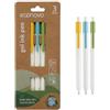 econovo penna a sfera retrattile econovo 0,5 mm / 3 pezzi/realizzata in plastica riciclata al 66% / inchiostro gel nero/foro per blister sospeso/penna a sfera retrattile in gel