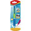 Keyroad Penna a sfera a pressione 1,0 mm/1 pezzo/foro per appendere/blister/ballpoint pen kuli/per mancini e destrimani/cassa colorata/inchiostro blu/ufficio prescolare e scuola