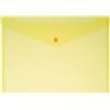 Alevar Busta con Bottone Formato cm 19x14, Portadocumenti in Polipropilene con Chiusura a Pressione, Colore Giallo, Confezione da 5 Pezzi