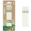 econovo Pennarelli econovo Fineliner/Penna Fineliner 1 mm/Confezione da 4/Con inchiostro a base d'acqua/Per adulti e bambini Scuola Ufficio Casa Ufficio/Realizzati in plastica riciclata all'80%/Bianco-Verde