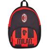 Seven Zaino Small Milan, Rosso Nero, Zaino Mono Scomparto con Tasca per Borraccia e Tasca Frontale, Capienza 14 Litri, per Bambino, Asilo