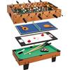 ColorBaby CB Games - Tavolo multigiochi 4 in 1, Dimensioni 81 x 43 x 27 cm, Calcio Balilla, Biliardo, Ping-Pong, Hockey, Gioco da Tavolo, Calcio Balilla per Bambini, multigioco, 6 Anni (85327)