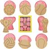 Generic Stampini per biscotti - 8 formine per biscotti a tema sport | Stampi 3D per biscotti in stile cartone animato per la cottura, per biscotti a tema calcio e pallacanestro in rilievo per e la