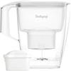 Sodapop Selina, caraffa filtrante per acqua con 1 cartuccia filtrante, capacità 3 l, compatibile Brita®, lavabile in lavastoviglie, colore bianco