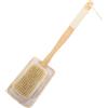 Generic Spugna per la schiena in legno, luffa da 15,75 cm, con manico, spazzola lunga da 150 g per doccia, luffa naturale + legno, spazzola ergonomica per la pulizia profonda del corpo, per uomini e donne