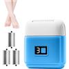 ノーブランド品 Lima elettrica per piedi, lima elettrica ricaricabile | Rimozione del callo elettrico del piede con 3 teste Riparazione del piede ricaricabile USB, Scruber elettrico del piede, Smerigliatrice