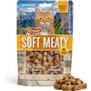 DeliBest Soft Meatys I Gatti Deliziosi in carne di pollo svizzera, senza cereali, trattamento semi-umido, facile da digerire, snack per gatti senza additivi artificiali, adatto per persone allergiche,