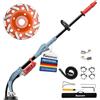 FANZTOOL Fanzwork - Levigatrice per calcestruzzo da 1010 W, con asta telescopica fino a 1,20 m, con testa diamantata da 125 mm e borsa per il trasporto. Velocità regolabile: ideale per lisciare il calcestruzzo