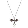 Wasise Collana con drago - gioiello gotico, Fourth Wing merchandise, gioielli gotici con ciondolo a forma di drago fantasy, ciondolo a forma di drago cinese, regali con draghi per donne, collana unica
