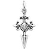 Inmaculada Romero IR Ciondolo a croce di San Giacomo in argento sterling 925 con dettaglio a conchiglia da pellegrino da 20 mm, Cammino di Santiago