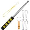 GLQ Asta per Bandiera,Asta Telescopica con 4 Clip (2.5m, Giallo)