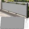 AJALGZ Frangivisto Balcone 60x1050cm Grigio Chiaro Schermo Privacy in PES Impermeabile e Anti-UV, Telo Copertura Recinzione per Giardino, Terrazza e Ringhiera con Occhielli e Fascette