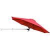 COSTWAY Ombrellone da Parete 250 cm, Ombrellone da Muro per Giardino con Angolo Regolabile, Parasole Esterno Pieghevole Anti UV, per Giardino, Balcone e Cortile (Rosso)