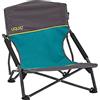 Uquip Sedia da spiaggia Sandy da campeggio, pieghevole, bassa, 120 kg, blu/grigio