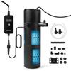 SWAWIS 5 in 1 Filtro Acquario 2000L/H con 8W UV Sterilizzatore Lampada e Timer, Pompa Acquario per Filtrazione Aerazione Sterilizzazione, per 180-600L Acquari(25W)